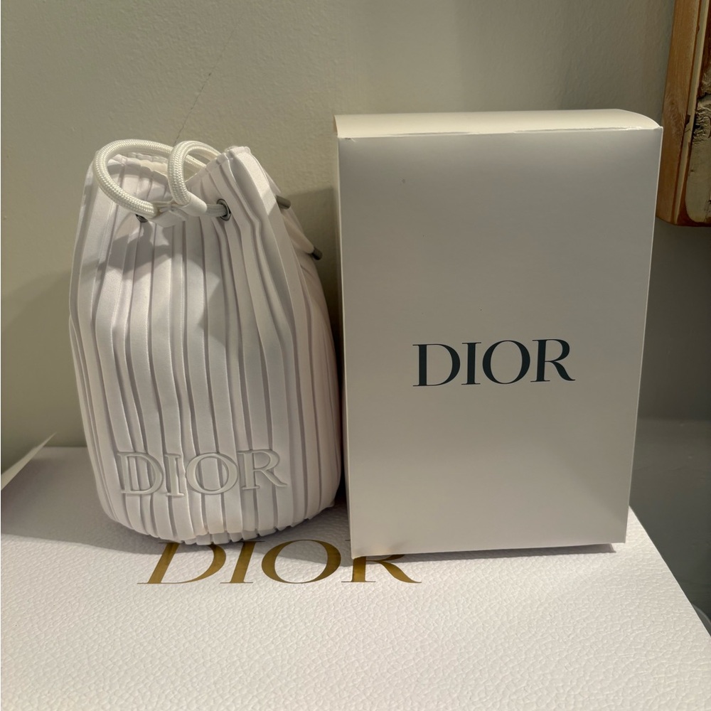 Dior Pleated White Bag